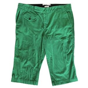 Tommy Hilfiger Women's Dana Fit Stretch Corduroy Pants Cropped Size 16 Green